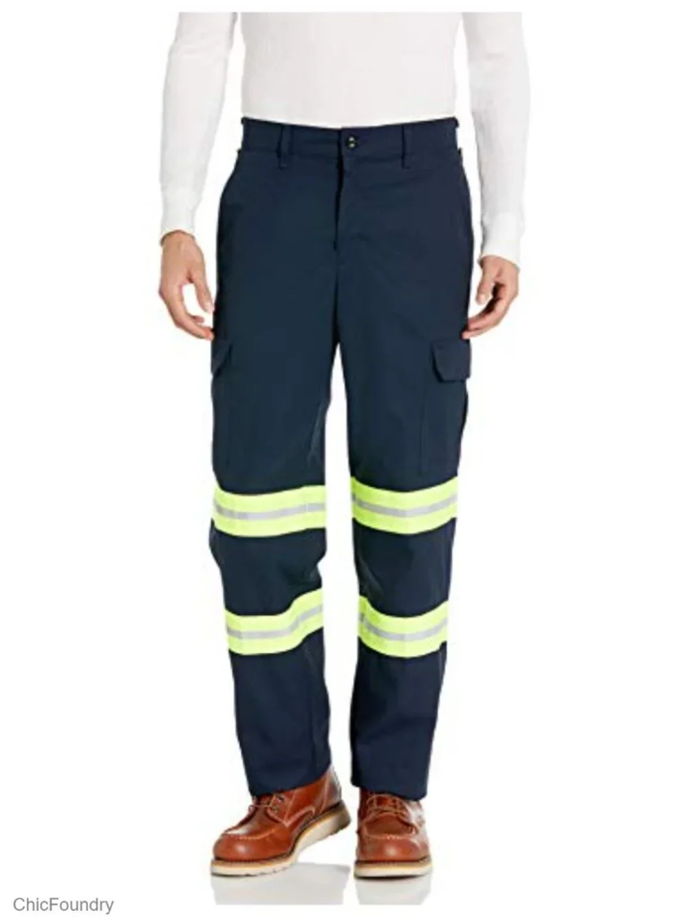 Men's High Rise Straight Leg Cargo Work Pants with 7 Pockets